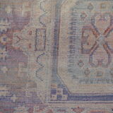 Kazak rug 180x150 cm vintage handmade oriental patterns ochre and burgundy