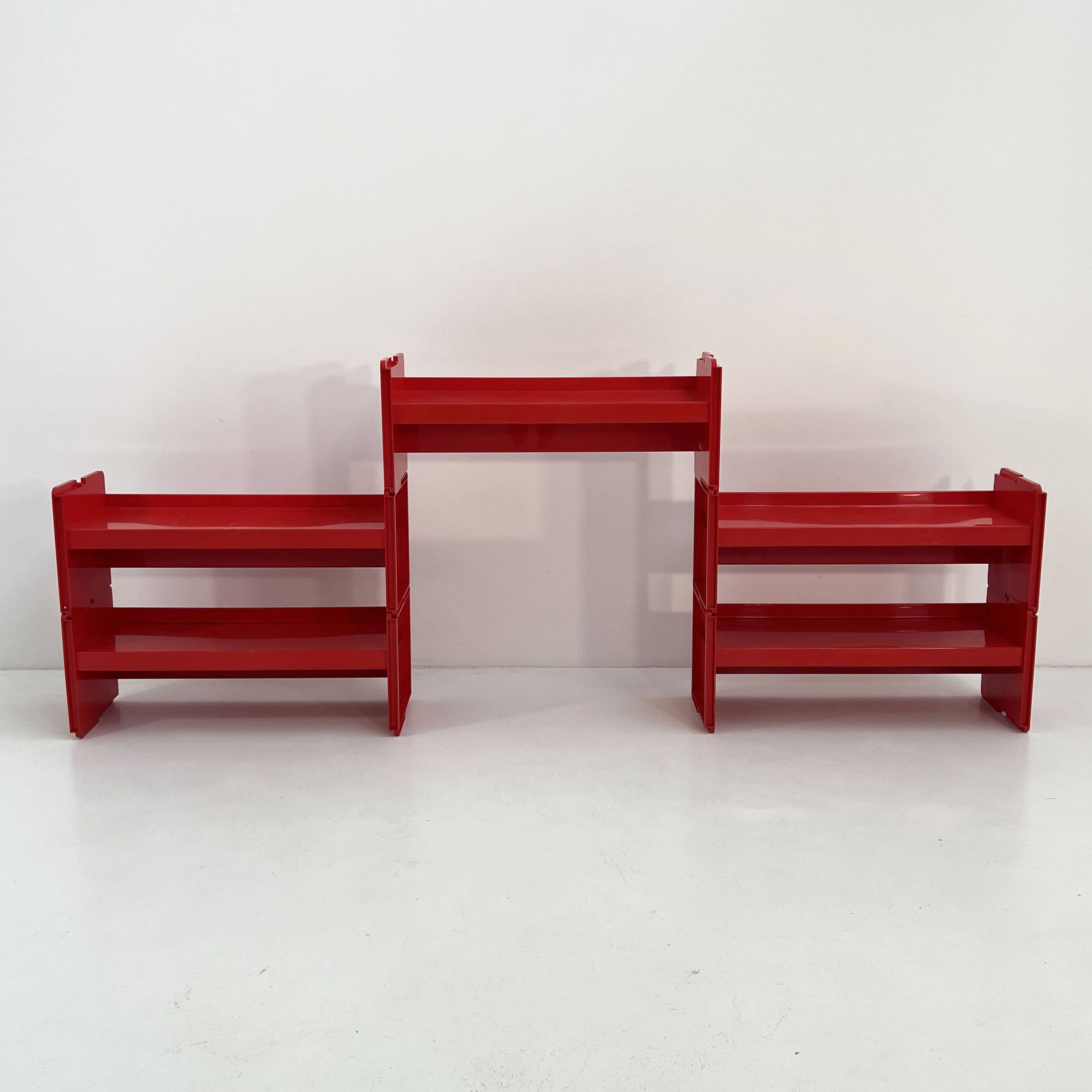 Modular shelf Jeep red by De Pas, D'Urbino & Lomazzi for BBB 1970