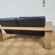 Walter Knoll leather sofa in leather and light oak, 1980