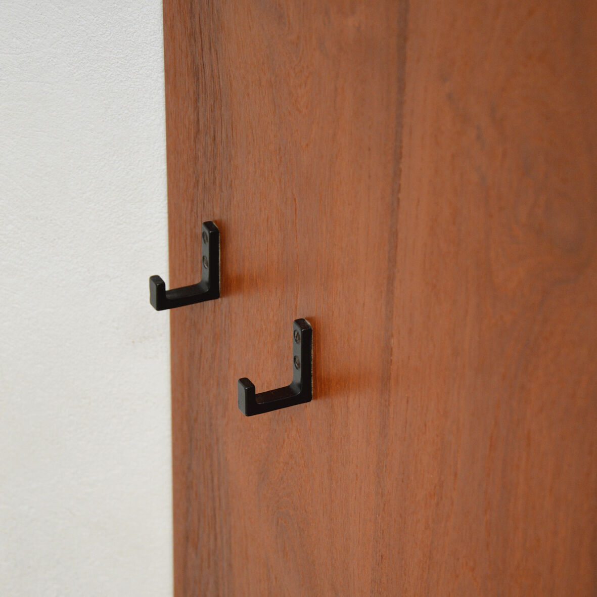Coat hangers Scandinavian teak, 1960