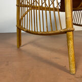 Vintage desk in bamboo and rattan