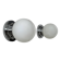 Pair of vintage modernist Art Deco wall lights, chrome and opaline, France