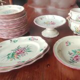 Old service dishes Lunéville floral decoration 29 pieces