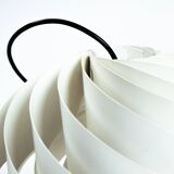 Louis Weisdorf for Lyfa Space age Danish Turbo White Moon Pendant Light, 1965