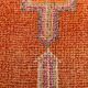 3x11 Burnt Orange Handknotted Hallway Rug, Turkish Vintage Runner Rug