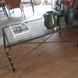 Coffee table "bamboo" in aged bronze