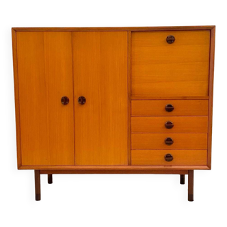 Armoire moderne du milieu du siècle en bois de hêtre, FARAM, Italie 1960