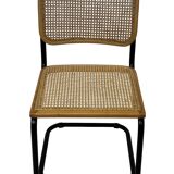 Set of 4 chairs Cesca B32 designed by Marcel Breuer design black frame