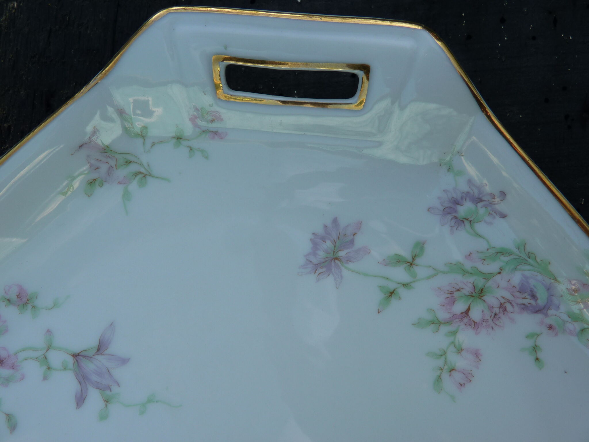 Limoges porcelain cake dish at the beginning of the 20th century