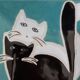 Plate ceramic cats Olaria Nova Lagos