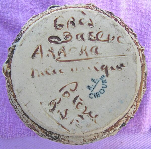 Vase en gres basque ciboure arroka piece unique