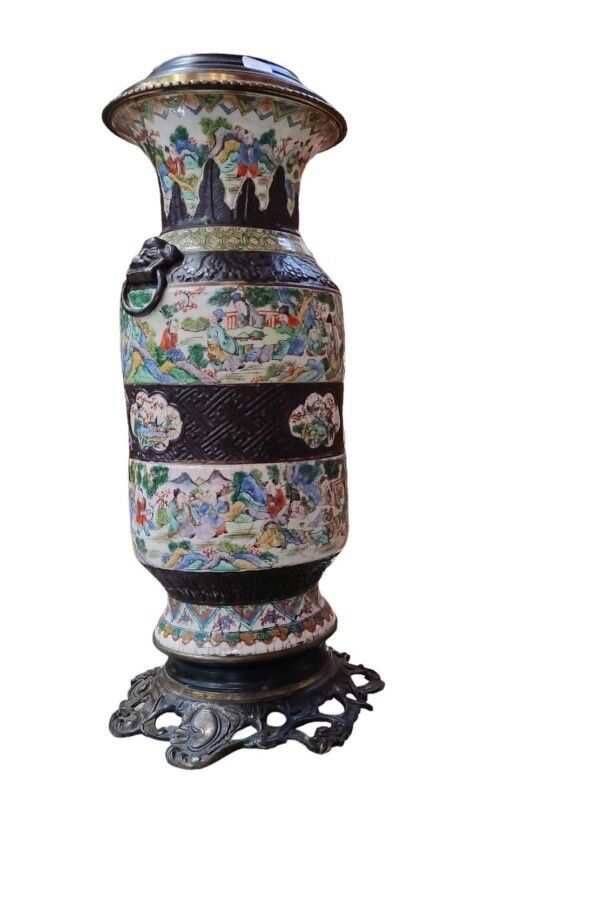 A Chinese famille rose porcelain vase called 'from Nanking' 19th century 55cm