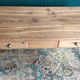 Vintage solid oak farmhouse coffee table 113x64