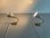 Pair of grey metal and brass wall lights, 1960s, Germany