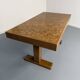 Wooden marquetry dining table designed by Dieter Waeckerlin from the 1960s.