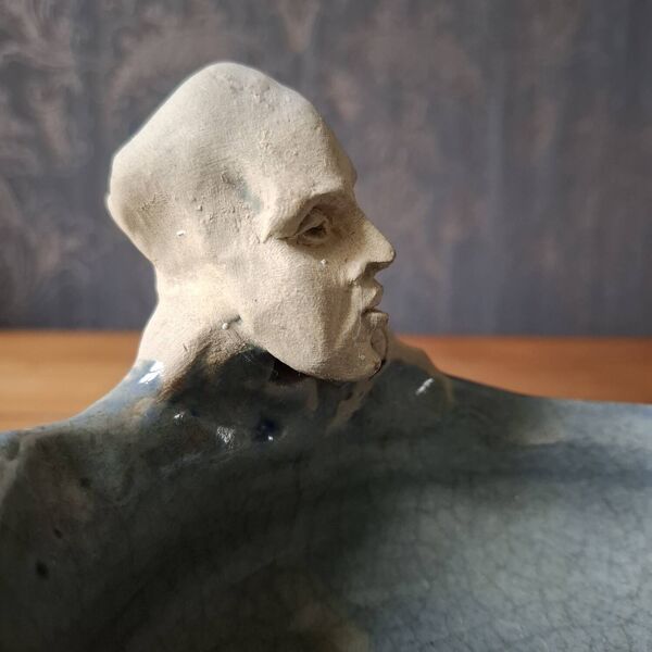 Vide poche anthropomorphe céramique Bernard Sellier XXème