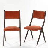 Set of 2 compass leg chairs, Thames model by Gaetano & Alessandro Besana
