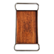 Bauhaus bar cart in walnut root veneer and steel