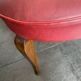 Lot 2 red toad armchair Bordeaux