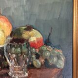Original oil signed "Dead Nature at the Fruit Cup"