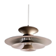Brown 'Radius I' pendant lamp by Erik Balslev for Fog & Mørup, Denmark 1970's