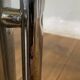 70s chrome and oval smoked glass coffee table