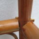 Vintage bamboo coffee table. Marquetry top