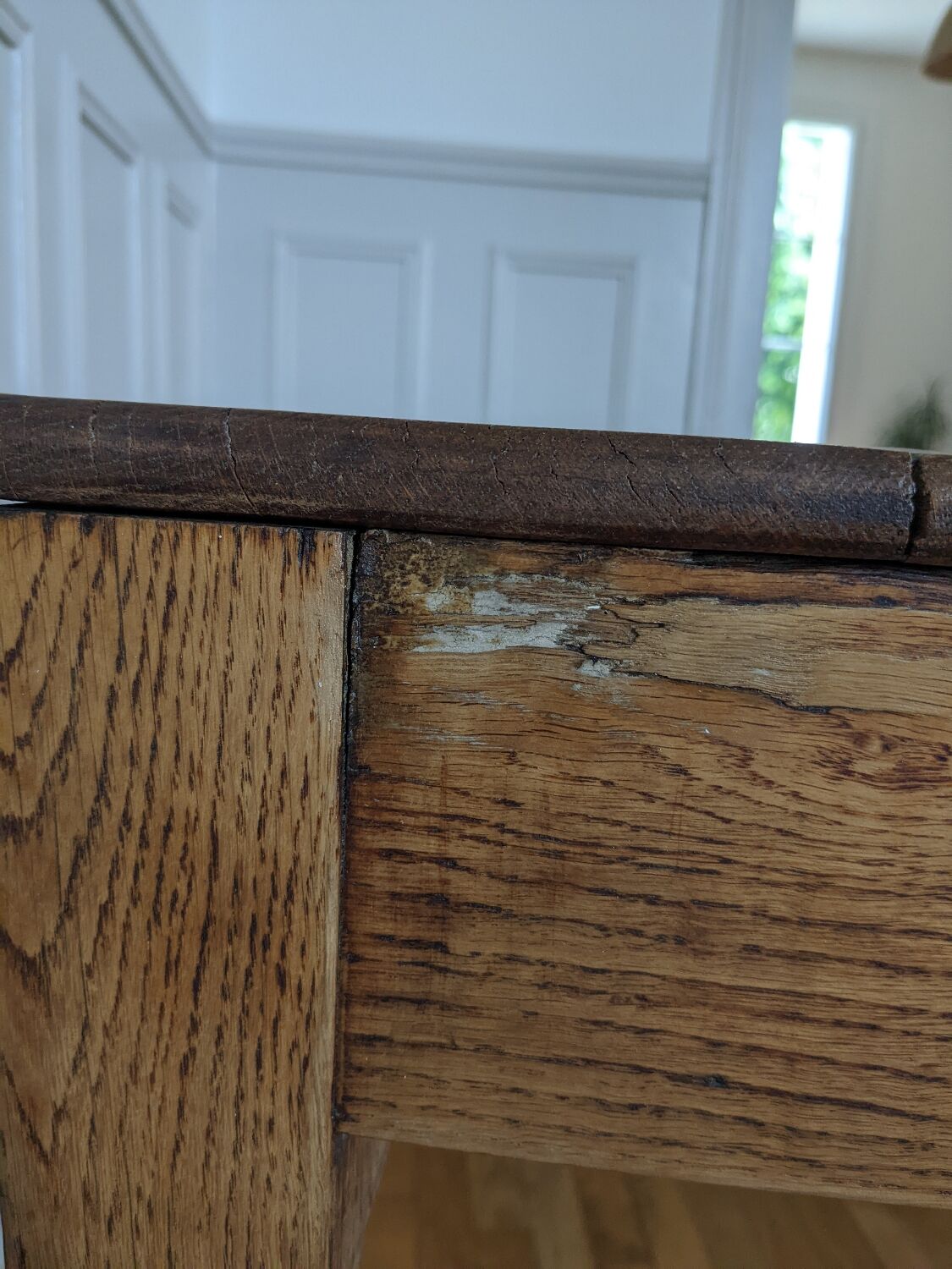 Farm table with turned legs