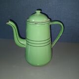 Cafetière émaillée verte