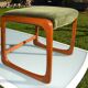 Scandinavian "sledge" chair in teak by Baumann