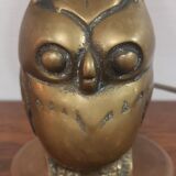 Owl lamp in brass of the 70s