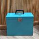 Box archives metal blue 50s industrial style