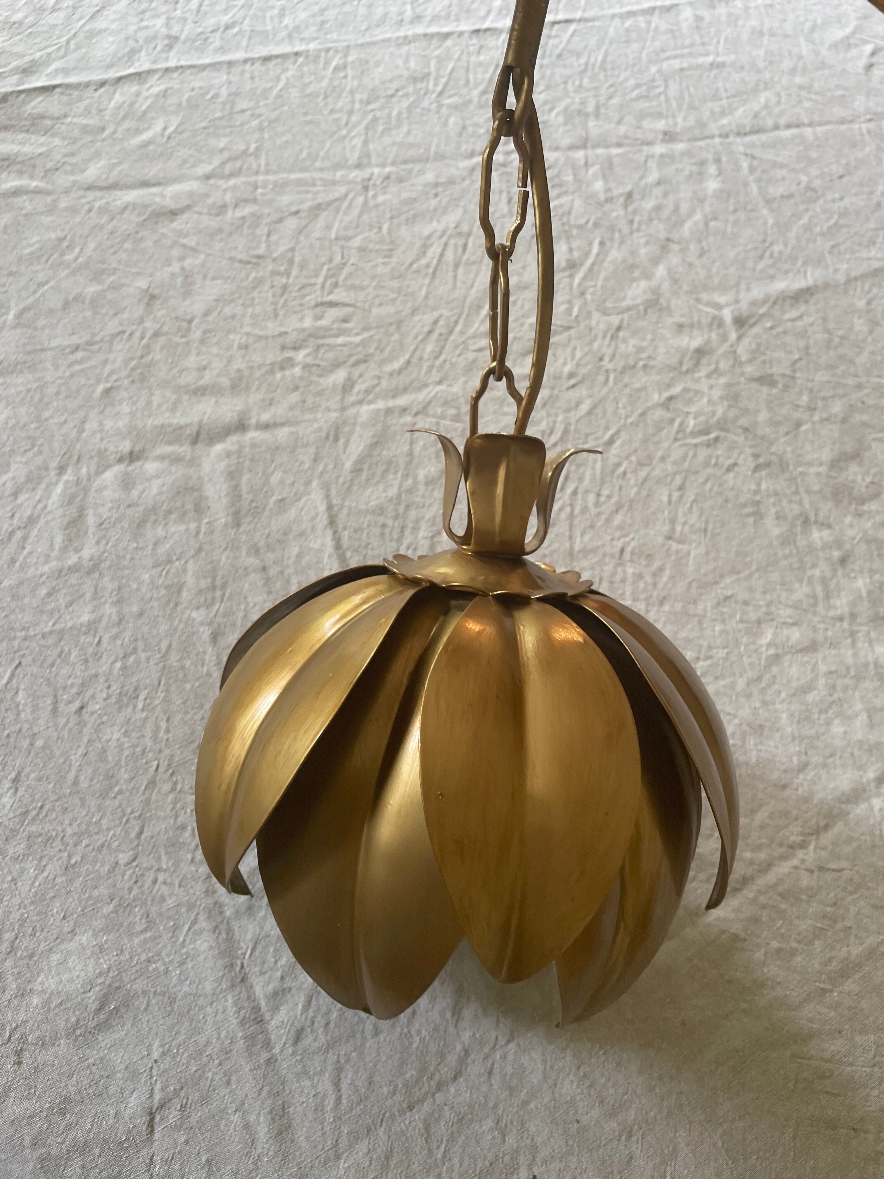 Metal flower chandelier