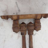 Old wooden towel rack bamboo style 2 arms