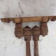 Old wooden towel rack bamboo style 2 arms