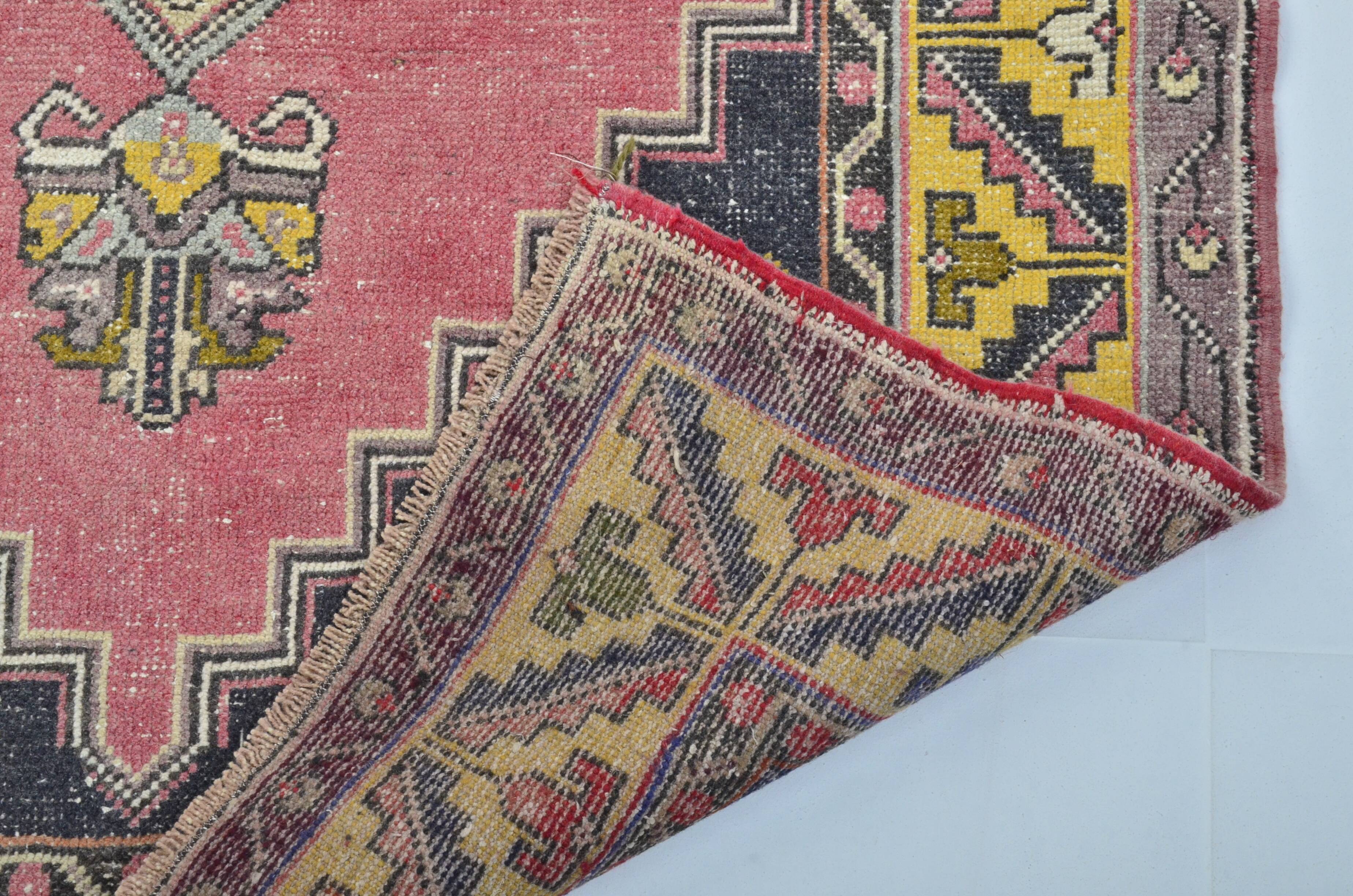 Tapis turc bio rose et jaune sku 3283