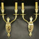 Paire d'appliques aux palmettes style Restauration début 1900