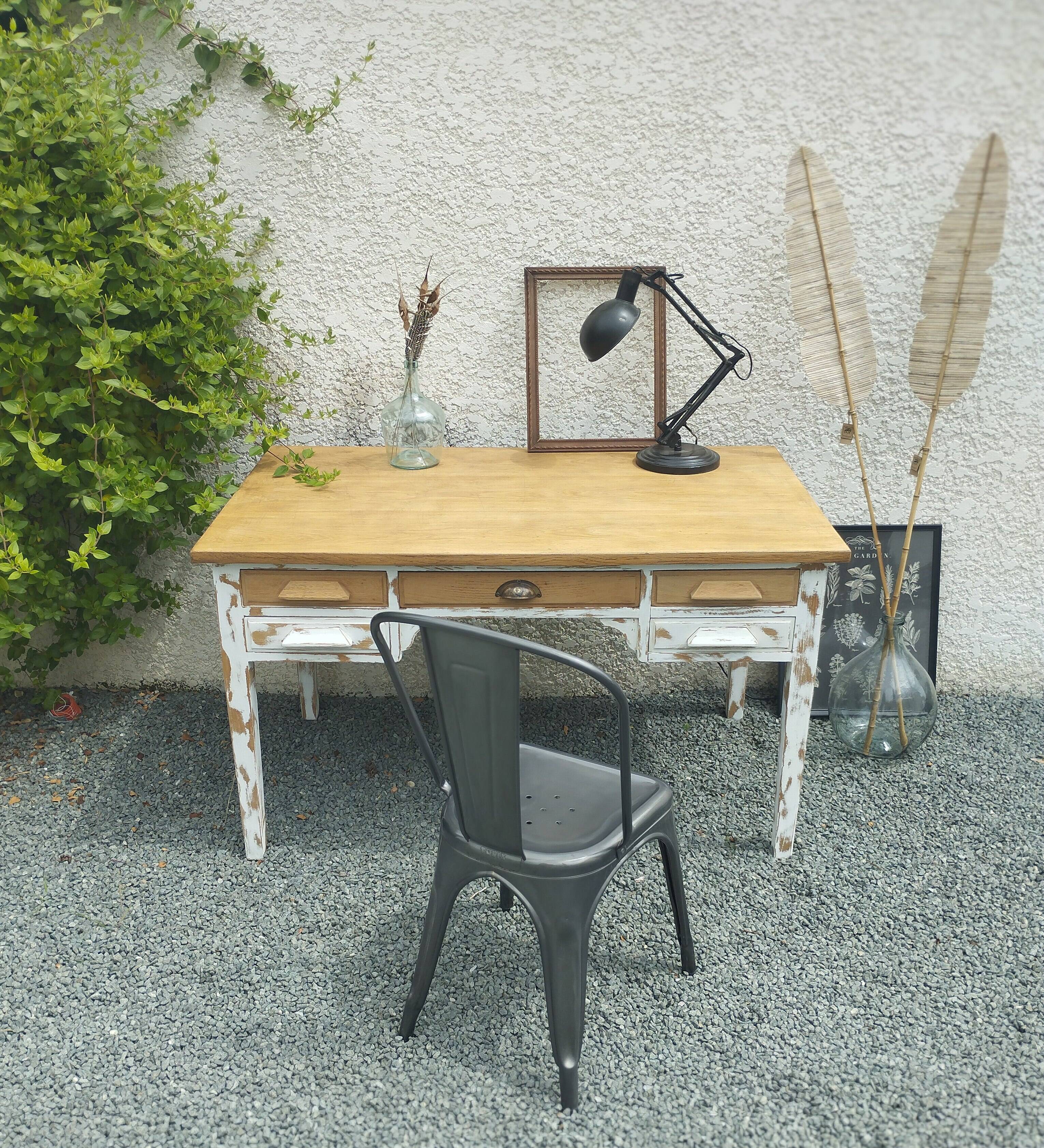 Large Vintage Desk - 70's Bohemian Desk