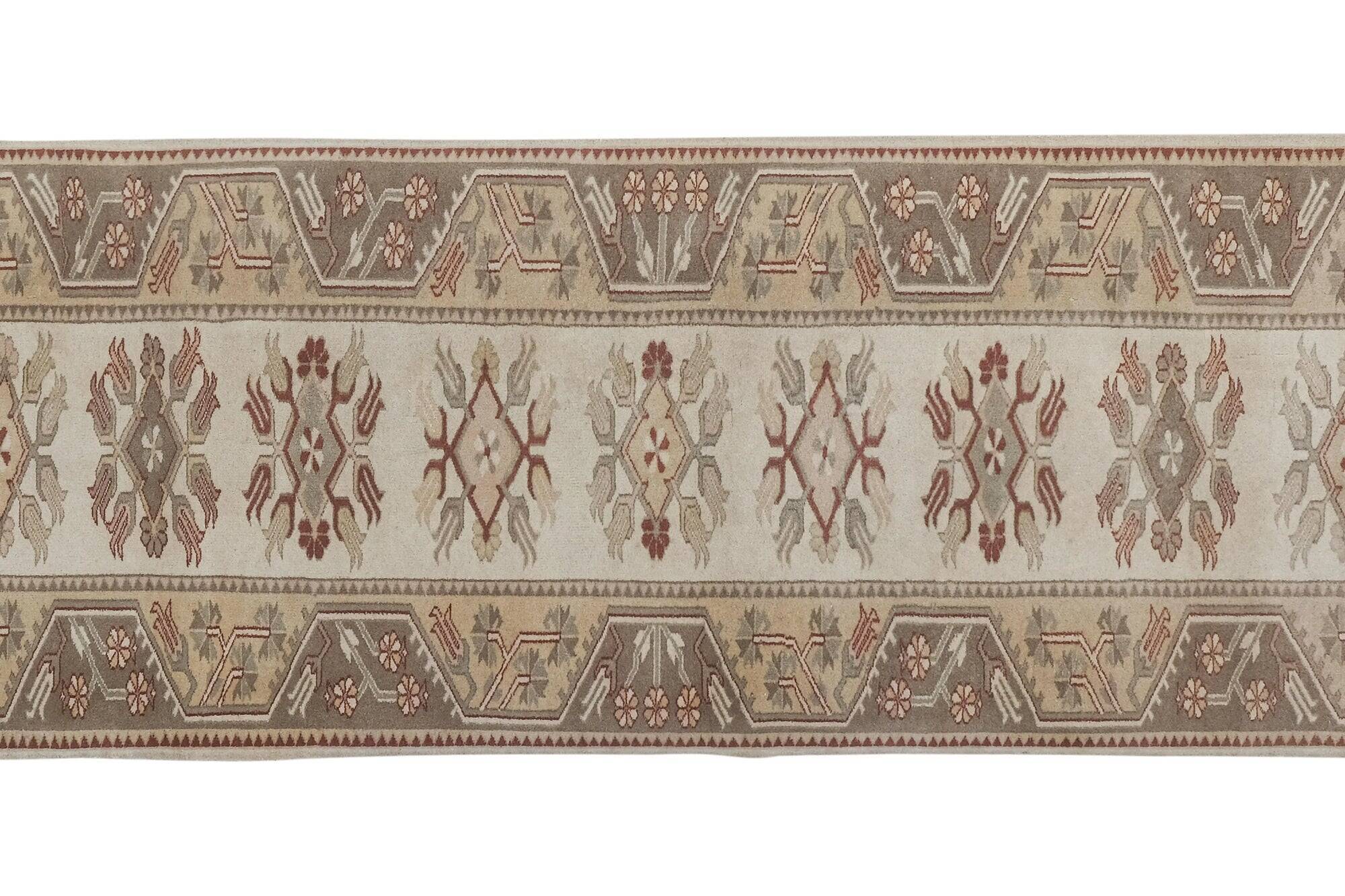 Vintage Turkish hallway rug 100x281 cm