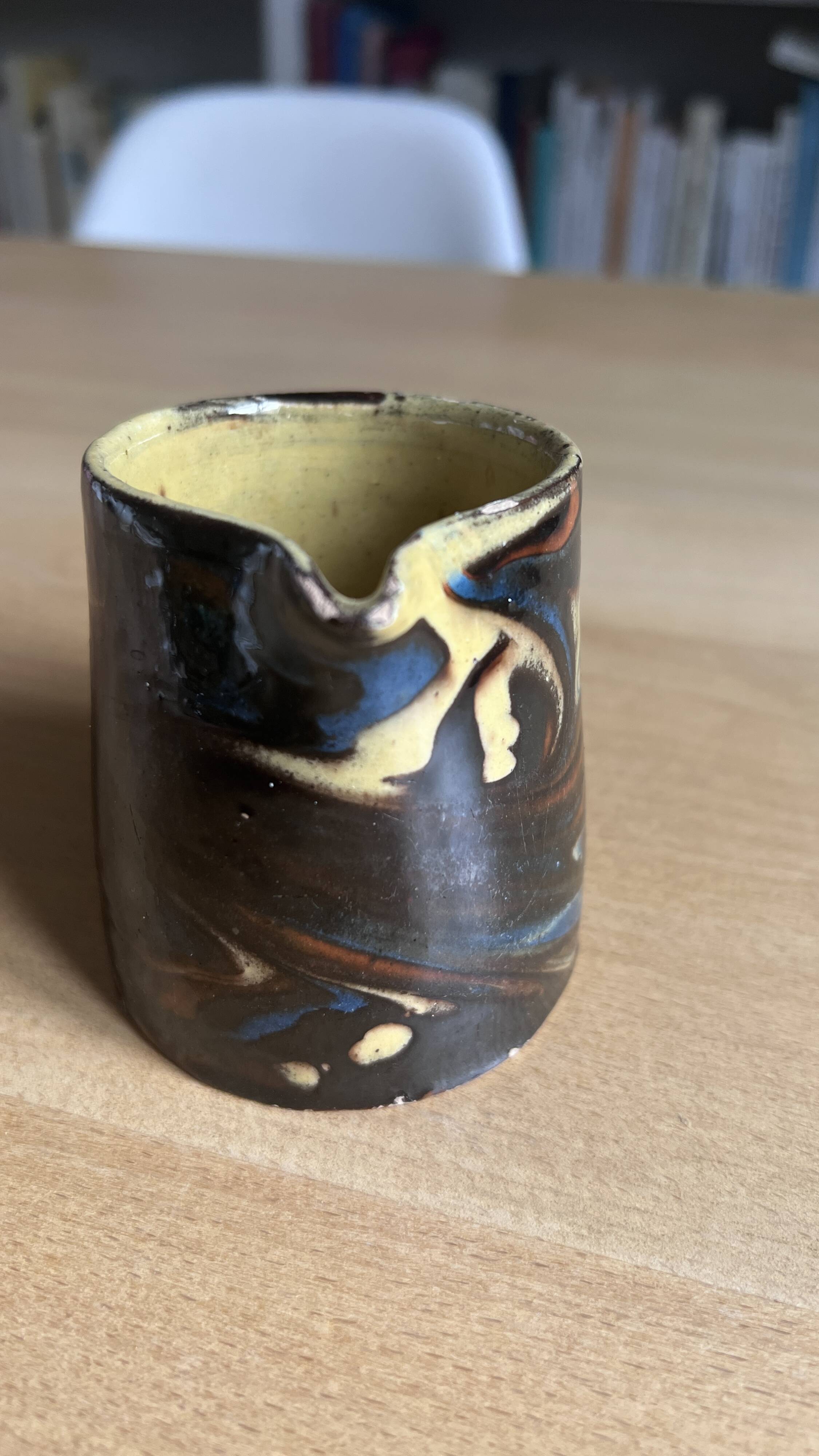 Pot à lait jaspé vintage Vallauris