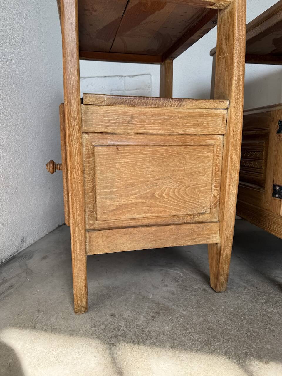 Pair of oak bedside tables 1950
