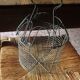Salad basket metal wire star opening
