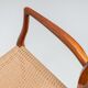 Niels Otto Moller model 66 armchairs in teak and paper cord Denmark 1970
