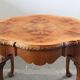 Vintage Figured Burr Walnut Pie Crust Coffee Table, 1920s