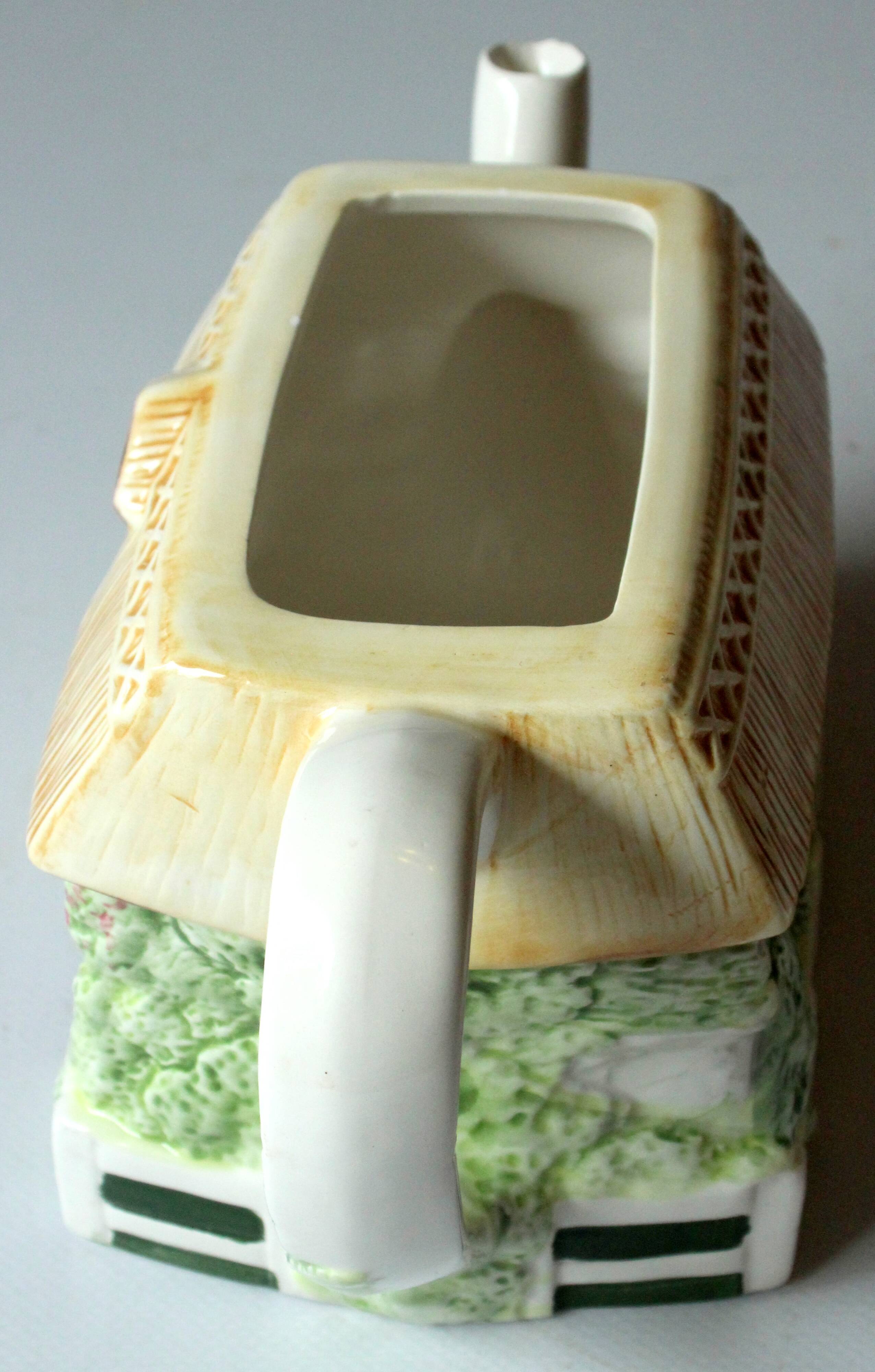 Handpainted fine ceramic design teapot "The Village"