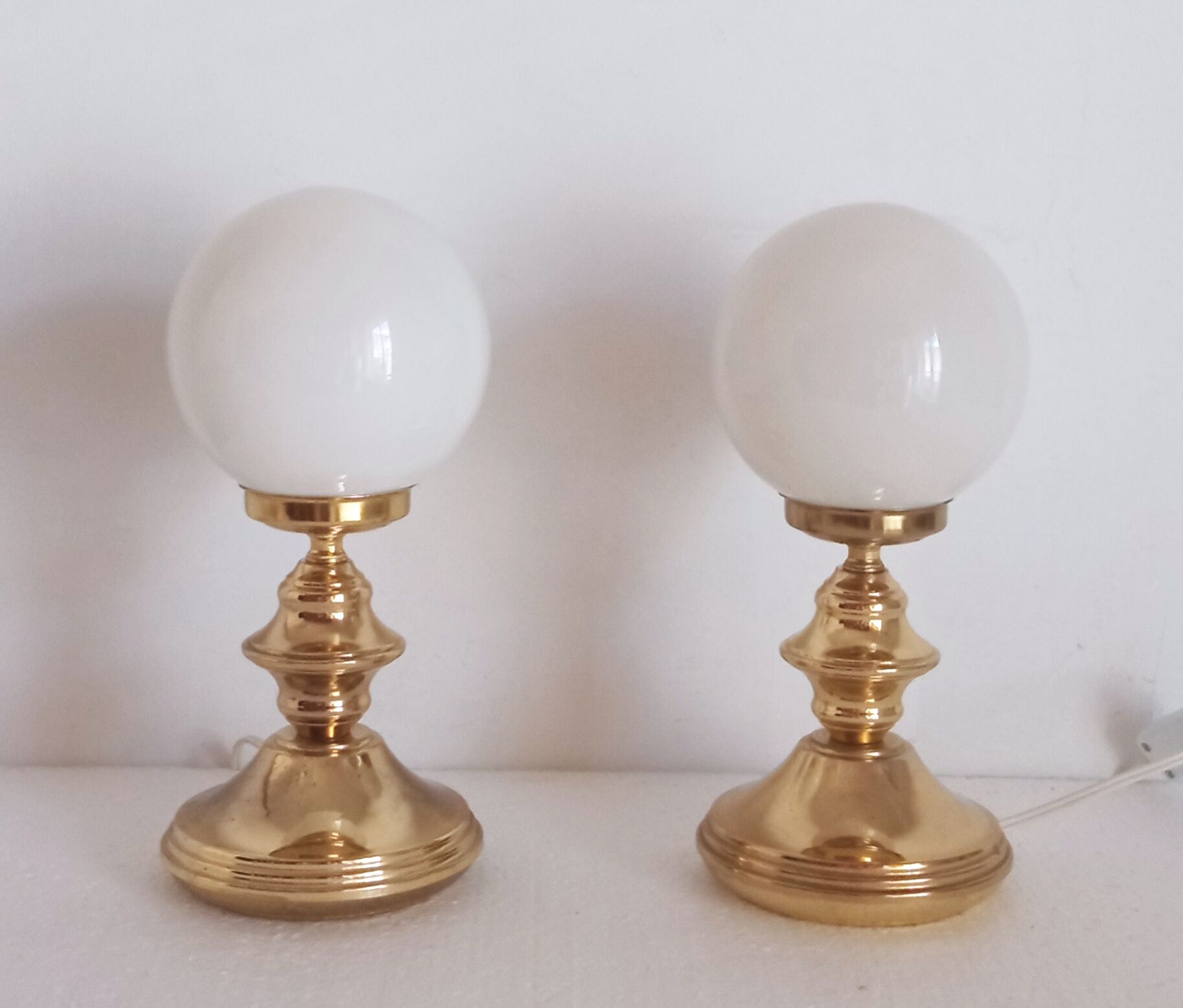 Pair of golden lamps