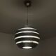 Brushed aluminum ball pendant light