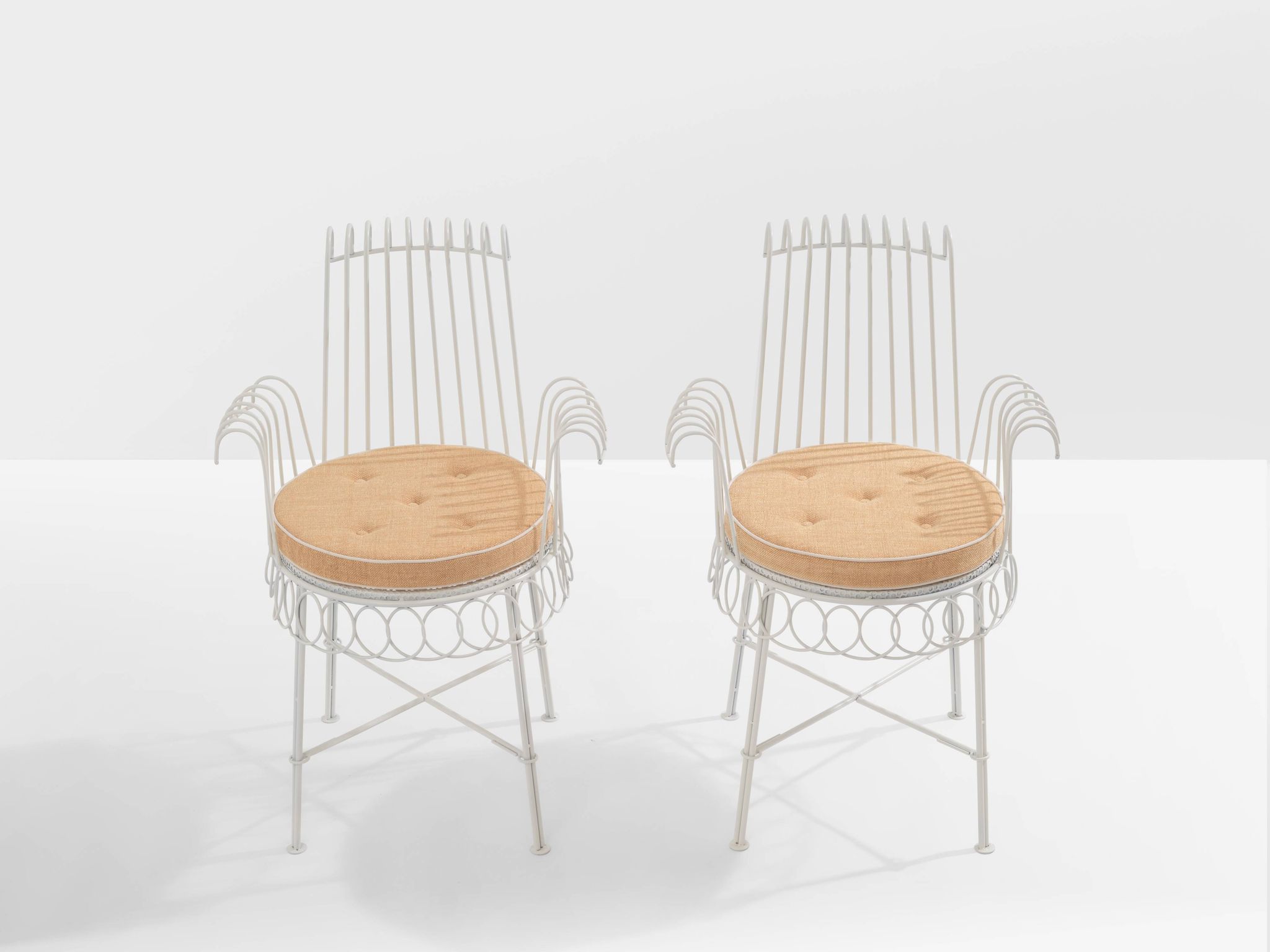 Mathieu Matégot pair of Cap d'Ail chairs 1950s