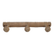 Wall-mounted coat rack with 3 hooks