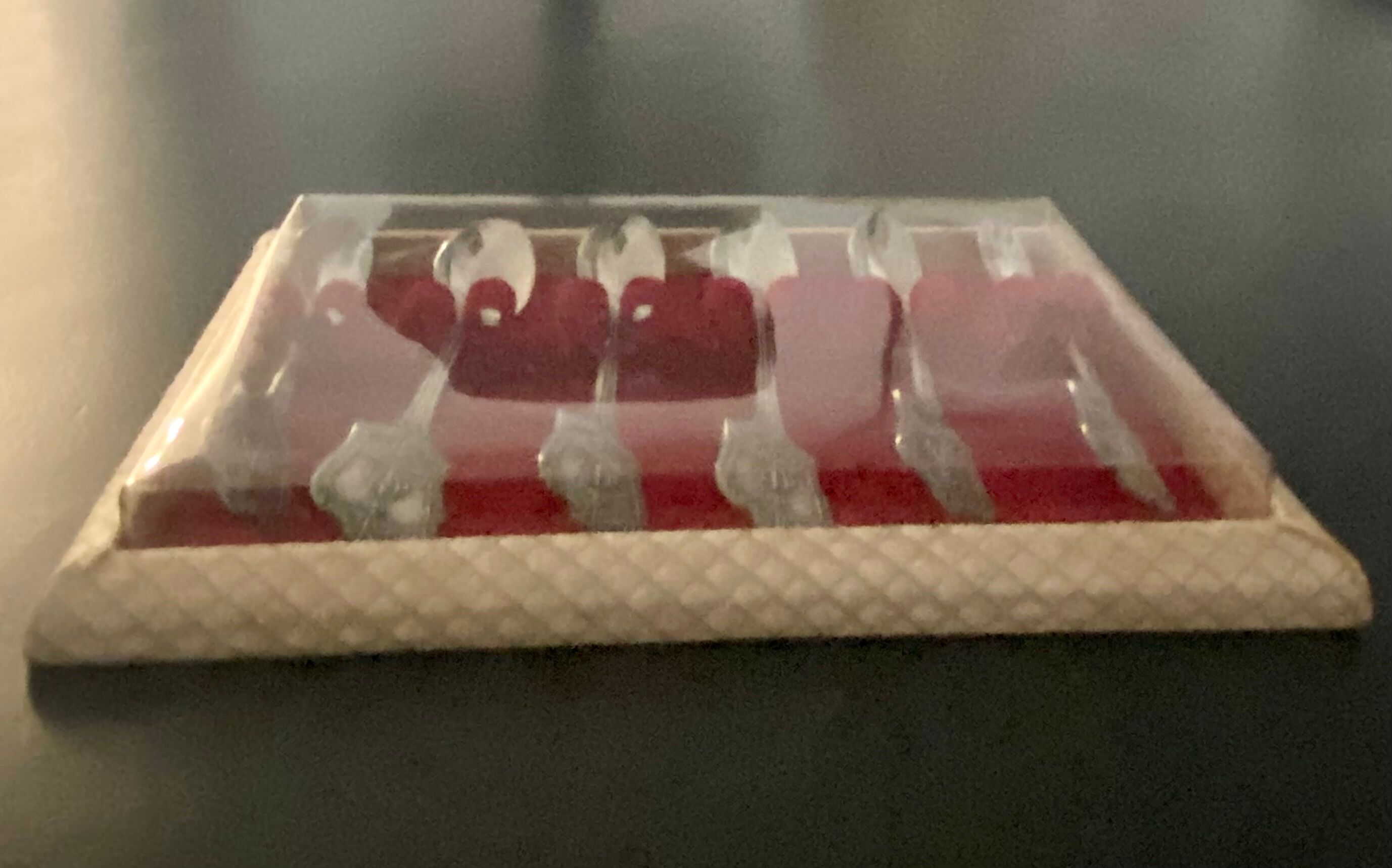 6 small silver/punch Gulden plated teaspoons